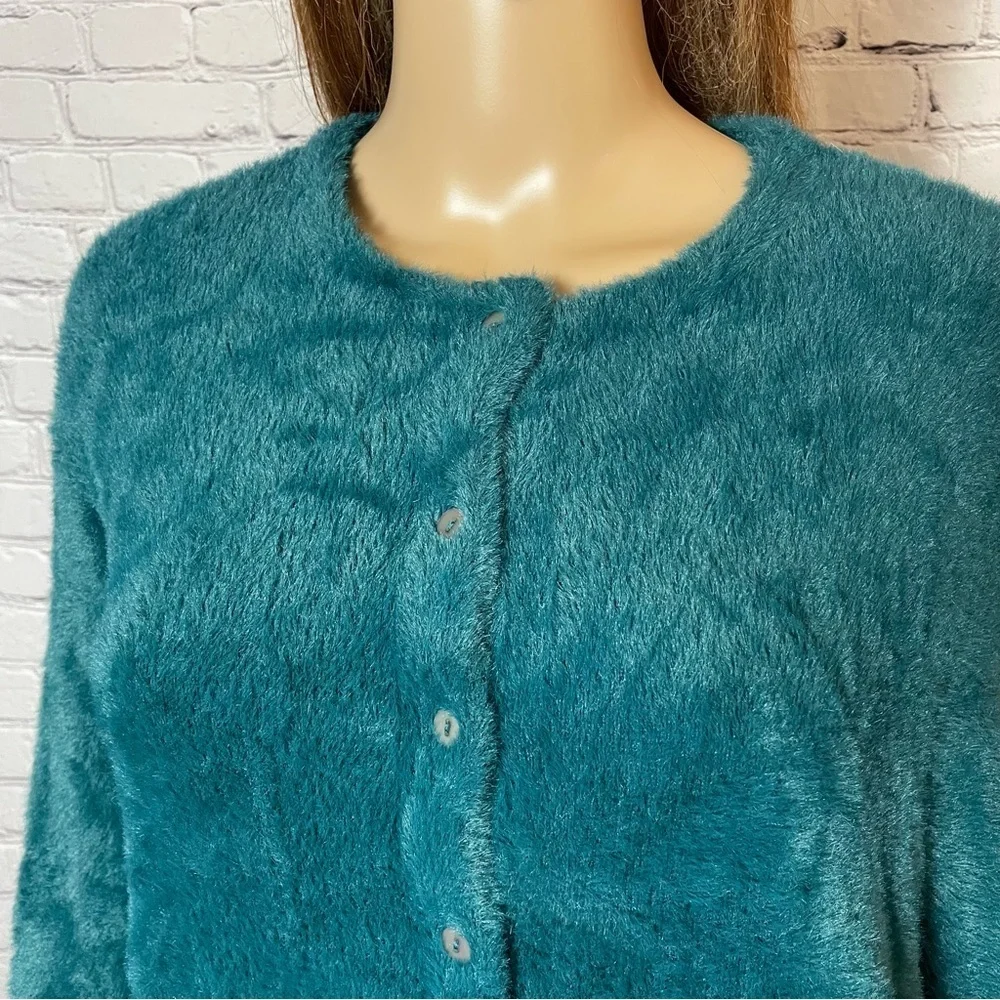 New Free People FP One Wyatt Teal Long Sleeve Sweater Size XS
